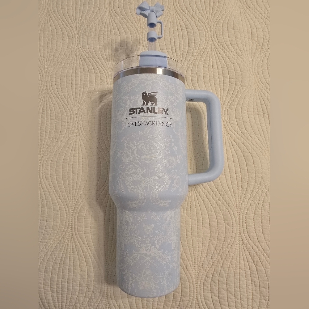 NIB Stanley X Love Shack Fancy Toscana Toile Alpine Blue H20 Quencher Tumbler